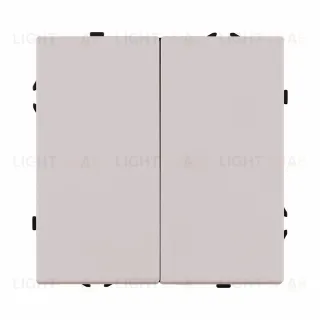 Выключатель кнопочный 2-клавишный 10А/250В, кашемир матовый Kollinger Eclipse EC-025CM