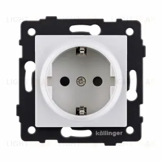 Розетка штепсельная SCHUKO 16A/250 В, белый Kollinger REA-002WH для Aspekt, Eleganz, Reflex