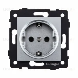 Розетка штепсельная SCHUKO 16A/250 В, серый Kollinger REA-002GY для Aspekt, Eleganz, Reflex