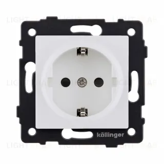 Розетка штепсельная SCHUKO 16A/250 В, белый матовый Kollinger REA-002WM для Aspekt, Eleganz, Reflex