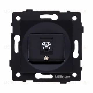 Розетка телефонная RJ11, черный Kollinger REA-009BK для Aspekt, Eleganz, Reflex