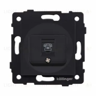 Розетка телефонная RJ11, черный матовый Kollinger REA-009BM для Aspekt, Eleganz, Reflex