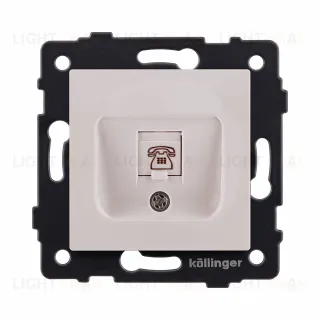 Розетка телефонная RJ11, кашемир матовый Kollinger REA-009CM для Aspekt, Eleganz, Reflex