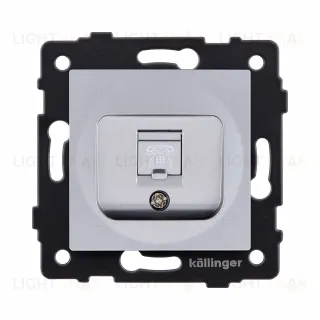 Розетка телефонная RJ11, серый Kollinger REA-009GY для Aspekt, Eleganz, Reflex