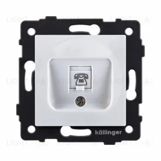 Розетка телефонная RJ11, белый Kollinger REA-009WH для Aspekt, Eleganz, Reflex