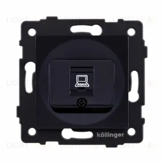 Розетка Ethernet RJ45 Cat.6, черный Kollinger REA-018BK для Aspekt, Eleganz, Reflex