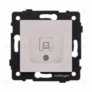 Розетка Ethernet RJ45 Cat.6, кашемир матовый Kollinger REA-018CM для Aspekt, Eleganz, Reflex