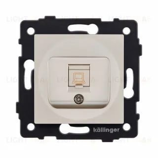 Розетка Ethernet RJ45 Cat.6, золотой Kollinger REA-018GD для Aspekt, Eleganz, Reflex