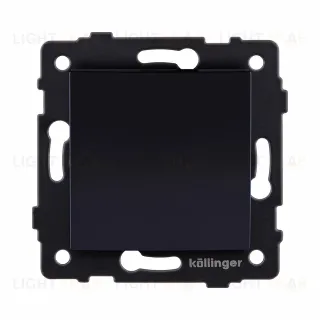 Выключатель 1-клавишный проходной 10А/250В, изогнутый, черный Kollinger REA-R-003BK для Aspekt, Eleganz, Reflex
