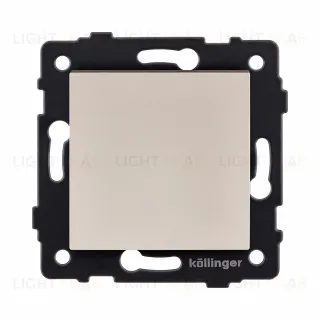 Выключатель кнопочный 1-клавишный 10А/250В, золотой Kollinger REA-S-005GD для Aspekt, Eleganz, Reflex