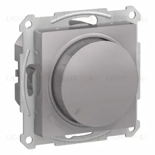 Светорегулятор (диммер) повор-нажим, LED, RC, 400Вт, мех. Systeme Electric AtlasDesign Алюминий ATN000323