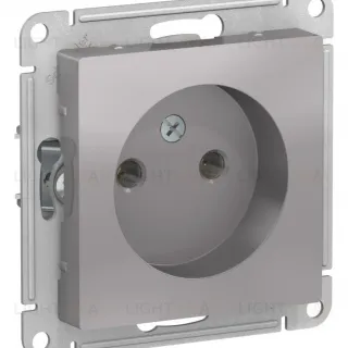 Розетка б/з, 16А, механизм Systeme Electric AtlasDesign Алюминий ATN000341
