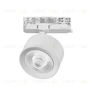 Трековый трехфазный светильник Quattro LED 60G с адаптером Lightstar Alta Pro A5546QT60G (215546 + 594036 + 215504)
