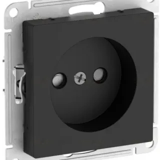 Розетка без заземления со шторками, 16А, мех., быстрозажим. клем. Systeme Electric AtlasDesign Карбон ATN001049S ATN001049S