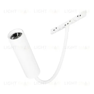 Трековый магнитный светильник Arlight MAG-MICROCOSM-SPOT-FLEX-R26-5W Warm3000 (WH, 24 deg, 24V) (IP20 Металл) 051838