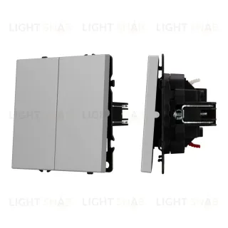 Механизм выключателя двухклавишный непроходной Arlight SWT-NOBE-MK02-SFPL-IS (230V, 10A) 059420