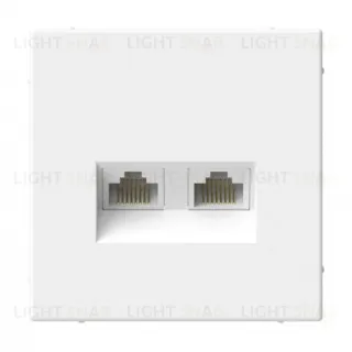 Розетка двойная компьютерная RJ45+RJ45, кат. 5е, механизм. Systeme Electric ArtGallery Лотос GAL001385