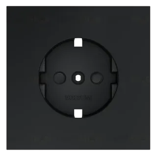 Накладка для розетки с заземлением и защитными шторками Voltum S70 (графит) VLS000707