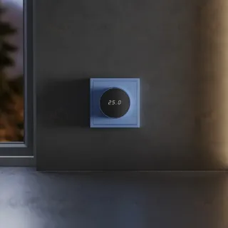 Терморегулятор электронный Voltum S70 с индикацией и датчиком, для теплого пола, (деним) VLS070115