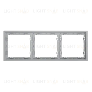 Рамка пластиковая Voltum S70 на 3 поста, (серый) VLS100316
