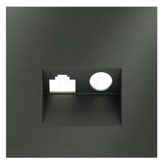 Накладка для розетки TV+RJ45 кат. 6 Voltum S70 (титан) VLS002706