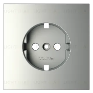Накладка для розетки с заземлением Voltum S70 (сталь) VLS000605