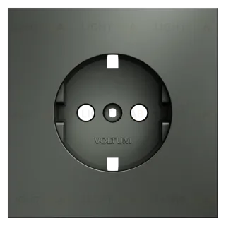 Накладка для розетки с заземлением Voltum S70 (титан) VLS000606