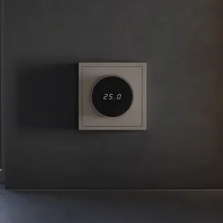Терморегулятор электронный Voltum S70 с индикацией и датчиком, для теплого пола, (капучино) VLS070114