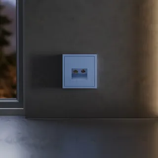 Накладка для розетки TV+RJ45 кат. 6 Voltum S70 (деним) VLS002715