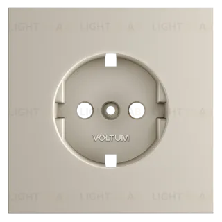 Накладка для розетки с заземлением Voltum S70 (кашемир) VLS000603