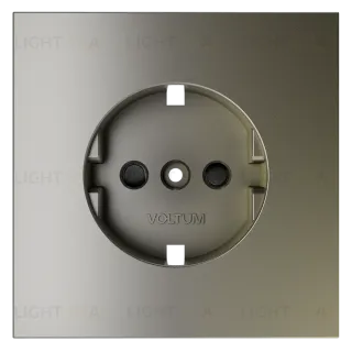 Накладка для розетки с заземлением и защитными шторками Voltum S70 (шелк) VLS000704