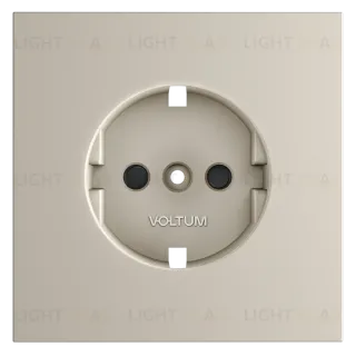 Накладка для розетки с заземлением и защитными шторками Voltum S70 (кашемир) VLS000703