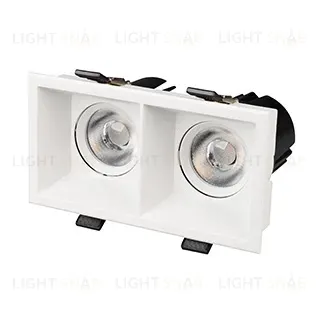 Карданный светильник Arlight MS-FLOW-BUILT-S157x85-2x12W Warm3000 (WH, 55 deg, 230V) (IP20 Металл) 055920
