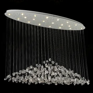 Потолочная люстра Newport 8230/140 С oval white clear М0071679