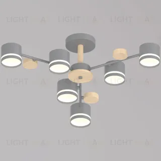 Люстра на штанге Reluce 68730-0.3-06 GX53 GREY+WOOD