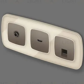Комплект механизма компьютерной розетки Ambrella Volt RJ-45 (8P8C) CAT6A экранированной с автоматической защитной шторкой OMEGA MO642005 Темная бронза матовый QUANT (OP6420, VM185)