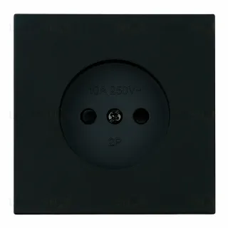 Розетка 1-местная с защитной шторкой (механизм) Stekker б/з Мия 250В 16А RST16-3109-05 черный бархат 50453