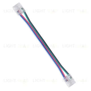 Коннектор прокалывающий 4 pin для гибкого соединения RGB LED ленты 10мм, тип COB длина провода 150мм Apeyron 09-164