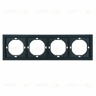 Рамка 4-местная Stekker Мия PFR00-3004-05 черный бархат 50464