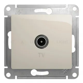 Розетка TV оконечная 1DB Systeme Electric Glossa Молочный GSL000991