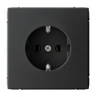 Розетка с заземлением, 16А, механизм, Systeme Electric ArtGallery Карбон GAL001043S