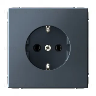 Розетка с заземлением, 16А, механизм, быстрозажим. клем. Systeme Electric ArtGallery Грифель GAL000743S