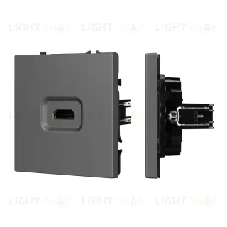 Механизм HDMI розетки Arlight SCT-NOBE-MHD1-SFPL-GR (Серый базальт) 061844