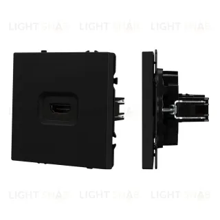 Механизм HDMI розетки Arlight SCT-NOBE-MHD1-SFPL-BK (Черный оникс) 061841