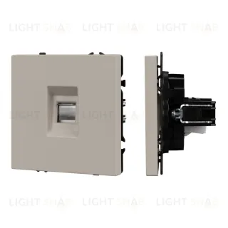 Механизм телефонной розетки Arlight SCT-NOBE-MTL1-SFPL-CA (RJ-11, 4C) (Кашемир) 061892