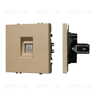 Механизм телефонной розетки Arlight SCT-NOBE-MTL1-SFPL-GD (RJ-11, 4C) (Золотой песок) 054302