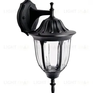Уличный настенный светильник ЭРА Галатея GBW-105-1-BL-0380 230В Е27 IP54 черный вниз Б0071483