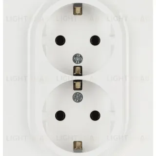 Розетка ЭРА Arktik 16-2104-01 двойная с заземлением 2X2P+E Schuko 16А-250В белый Б0070444