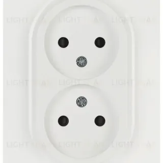 Розетка ЭРА Arktik 16-2107-01 без заземления двойная 2X2P 16А-250В белый Б0071681