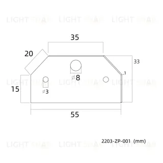 Заглушка для шинопровода Favourite Practica 2203-ZP-001